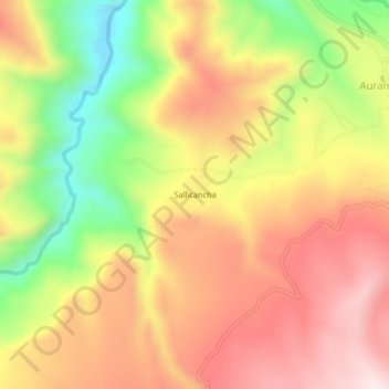 Carte topographique Sallicancha, altitude, relief