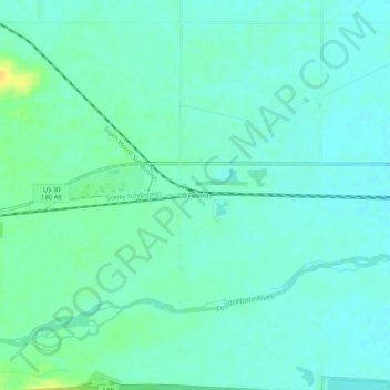 Carte topographique O'Fallons, altitude, relief