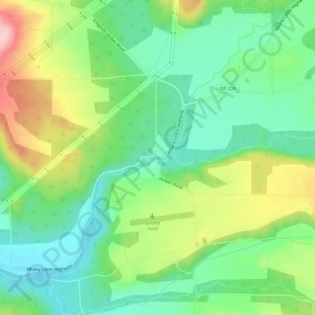 Carte topographique Jordan, altitude, relief