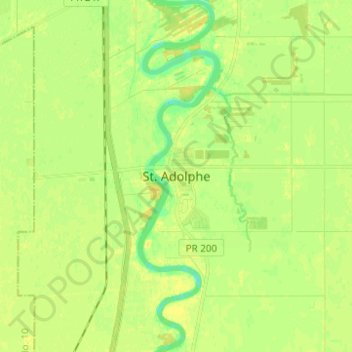Carte topographique St. Adolphe, altitude, relief