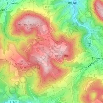 Carte topographique Schneeweiderhof, altitude, relief