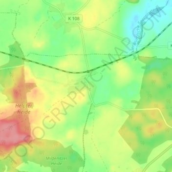 Carte topographique Groß Daberkow, altitude, relief