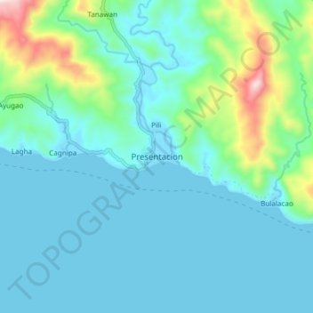 Carte topographique Presentacion, altitude, relief