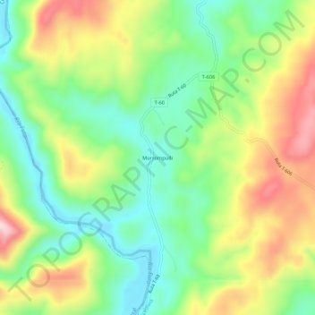 Carte topographique Morrompulli, altitude, relief