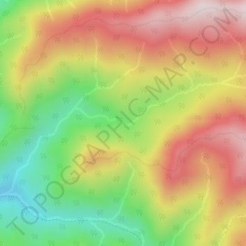 Carte topographique Marks Creek Falls, altitude, relief