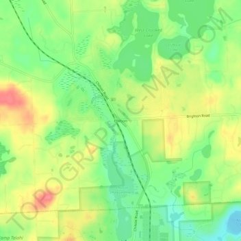 Carte topographique Chilson, altitude, relief