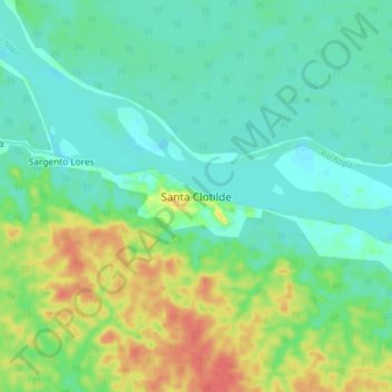 Carte topographique Santa Clotilde, altitude, relief