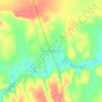 Carte topographique Baixão Grande, altitude, relief