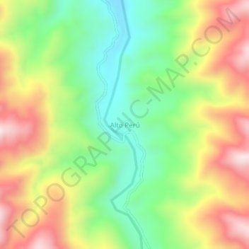 Carte topographique Alto Perú, altitude, relief