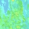 Carte topographique London, altitude, relief