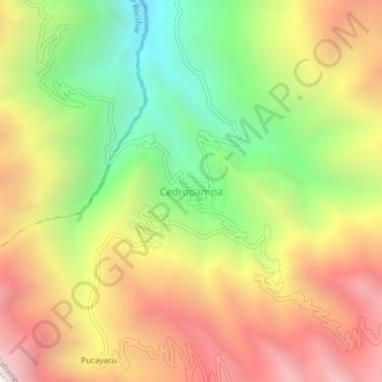Carte topographique Cedropampa, altitude, relief