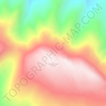 Carte topographique Franklin Mountains, altitude, relief