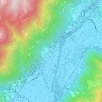 Carte topographique Darzo, altitude, relief
