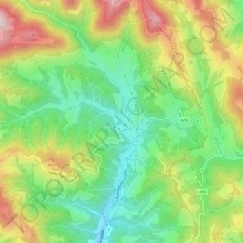 Carte topographique Geistthal, altitude, relief