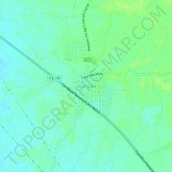 Carte topographique Morrope, altitude, relief