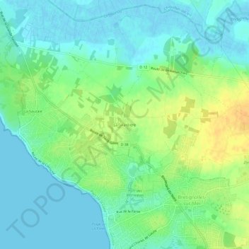 Carte topographique La Girardière, altitude, relief
