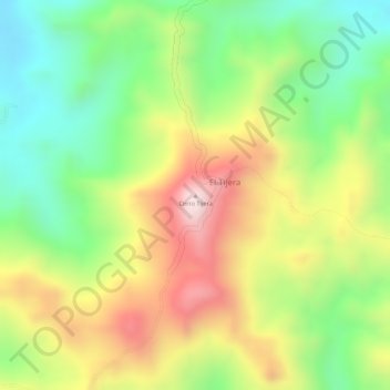 Carte topographique Cerro Tijera, altitude, relief