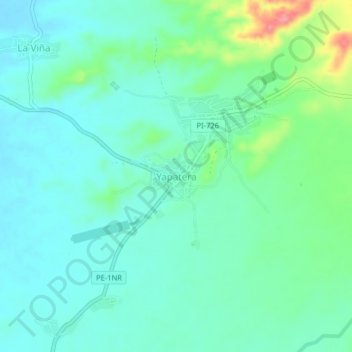 Carte topographique Yapatera, altitude, relief