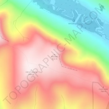 Carte topographique Bassies, altitude, relief