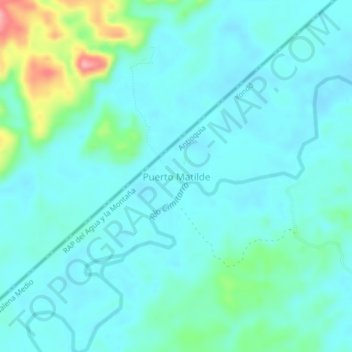 Carte topographique Puerto Matilde, altitude, relief