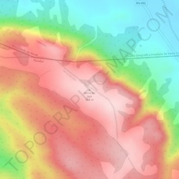 Carte topographique Serra do Japi, altitude, relief
