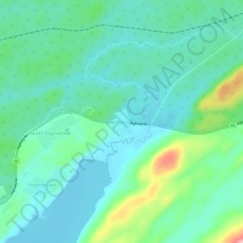 Carte topographique Kearns, altitude, relief