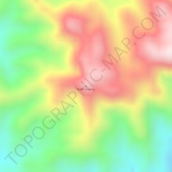 Carte topographique Bukit Seluang, altitude, relief