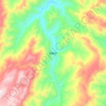 Carte topographique Adu, altitude, relief