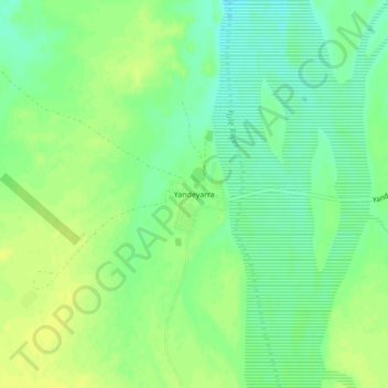 Carte topographique Yandeyarra, altitude, relief