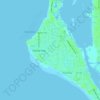 Carte topographique Sarasota Beach, altitude, relief
