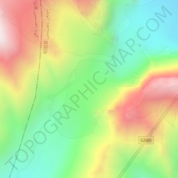 Carte topographique Hindutash, altitude, relief