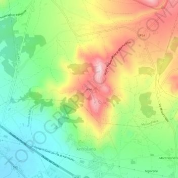 Carte topographique Albe, altitude, relief