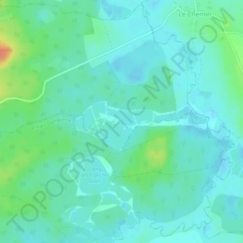 Carte topographique Requigny, altitude, relief
