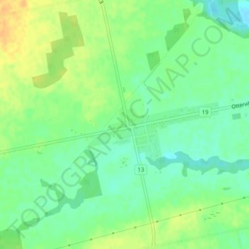 Carte topographique Springford, altitude, relief