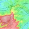 Carte topographique Piedmont, altitude, relief