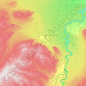 Carte topographique Northern Lights, altitude, relief