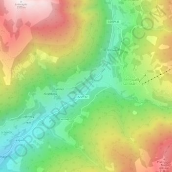 Carte topographique Gerin, altitude, relief