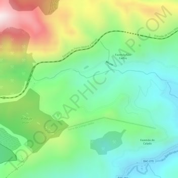 Carte topographique Ruinas do gongo soco, altitude, relief