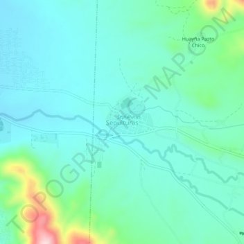Carte topographique Sepulturas, altitude, relief