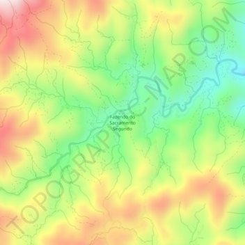 Carte topographique Fazendo do Sacramento Segundo, altitude, relief