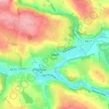Carte topographique Tower, altitude, relief