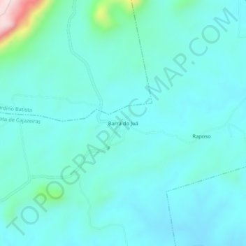 Carte topographique Barra do Juá, altitude, relief