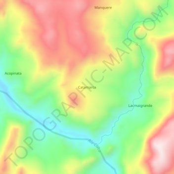 Carte topographique Catamarca, altitude, relief