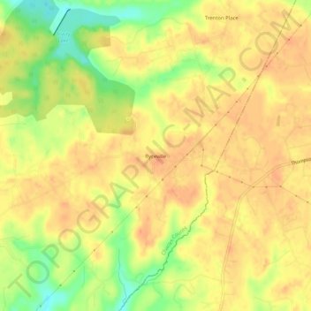 Carte topographique Ryceville, altitude, relief