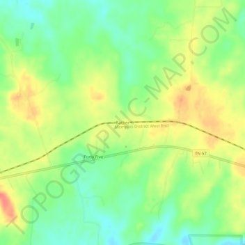 Carte topographique Rather, altitude, relief