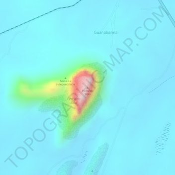 Carte topographique Pedra do Bolo, altitude, relief
