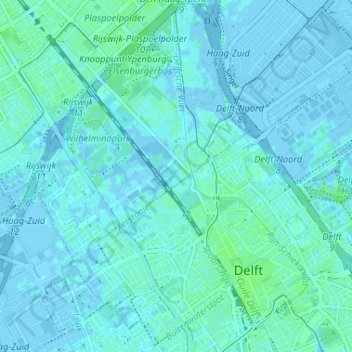 Carte topographique 't Haantje, altitude, relief
