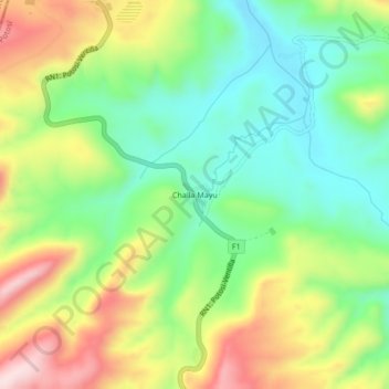 Carte topographique Challa Mayu, altitude, relief