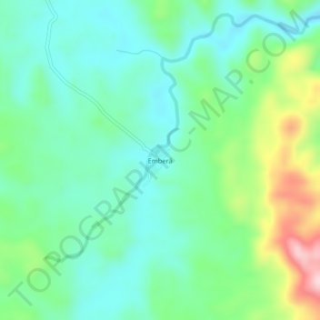 Carte topographique Emberá, altitude, relief