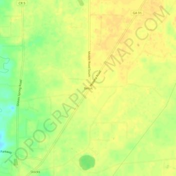 Carte topographique Beloit, altitude, relief